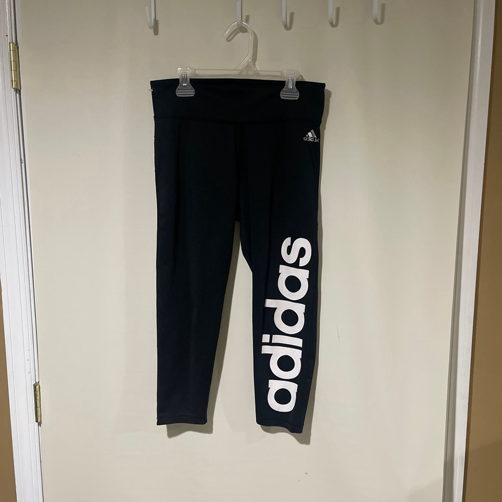 NWOT Adidas Black and White Leggings Women Size M - Picture 2 of 9